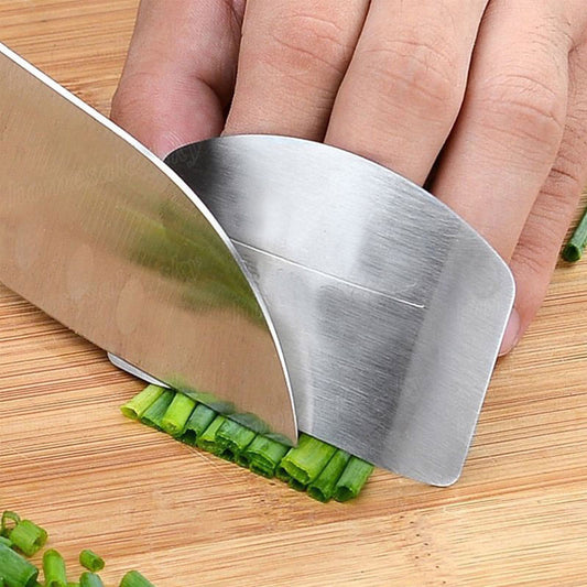 Protetor de dedo de aço inoxidável anticorte manual lâmina de faca proteção segura para corte de vegetais utensílios de cozinha ferramentas úteis
